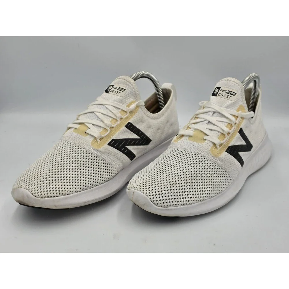 New Balance Mens FuelCore Coast V4 Size 8 MCSTLLM4 White Black Running Shoes